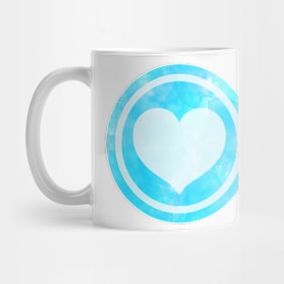 Blue Watercolor Heart Mug